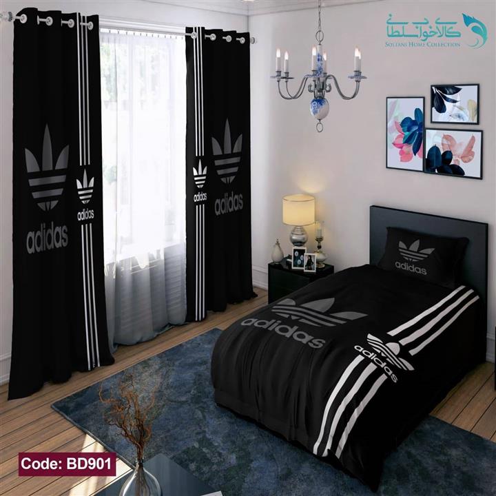 روتختی طرح ADIDAS مشکی یکنفره کد BD901